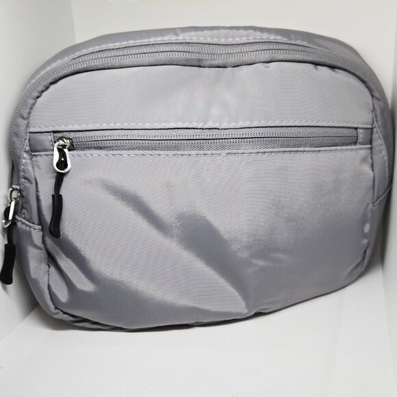 NIB UNISEX FASHION WAIST/SHOULDER GRAY FANNY PACK ADJUSTABLE BELT 8.5"X3"X6.5" - Picture 1 of 4